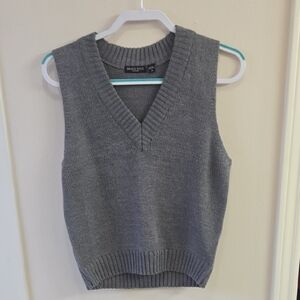 Brave Soul Charcoal V-Neck Sweater Vest